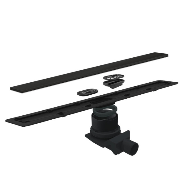душевой канал 950 мм pestan confluo frameless black matte line 13701323 2 в 1 с основой под плитку