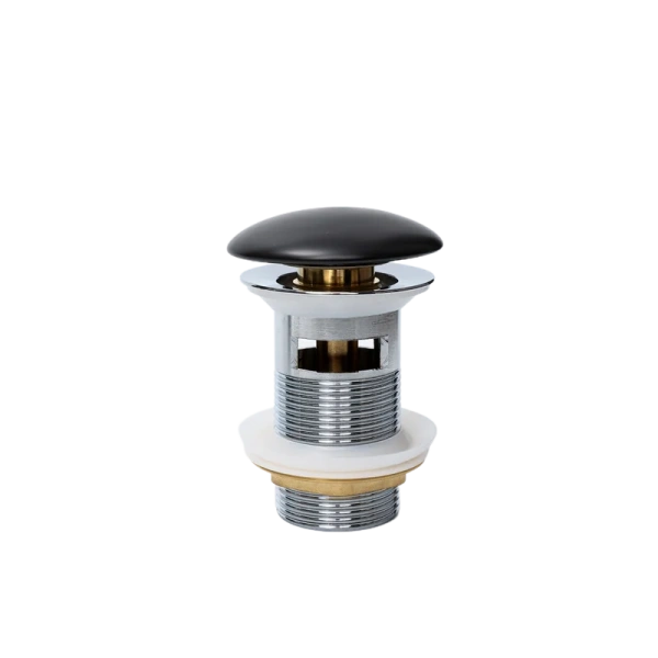 Донный клапан GID Minucia Blm100-1 для раковины, с переливом, матовый черный