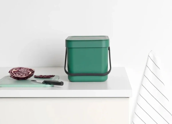 Мусорное ведро Brabantia Sort&Go 129841 6 л, темно-зеленое