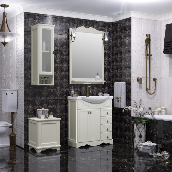 зеркало 71,5х103,5 см слоновая кость opadiris клио