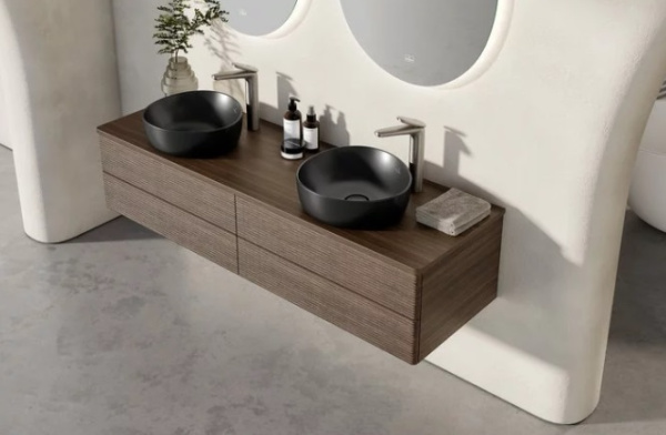 раковина villeroy & boch antao 4a7240r7 накладная, 40x39.5 см, pure black (чистый черный) с покрытием ceramicplus