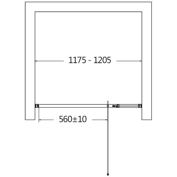 душевая дверь aquame 120 aqm7108-2-12 профиль черный матовый, стекло прозрачное