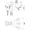 смеситель для кухни blanco wega-s ii хром/антрацит 526420