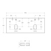 столешница под раковину belbagno 120 ek-120-as-bl-l bianco lucido