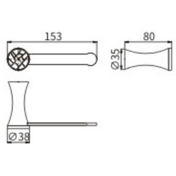 Держатель туалетной бумаги CeramaLux Virginia 94307A Хром Держатель туалетной бумаги CeramaLux Virginia 94307A Хром