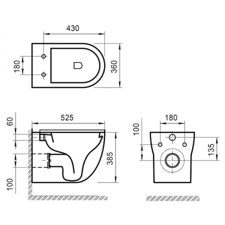 комплект унитаза с инсталляцией belbagno onda bb066chr/bb870sc/bb002-80/bb014-sr-bianco с сиденьем микролифт и белой клавишей смыва.