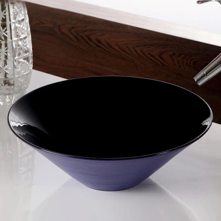 Накладная раковина в ванную Melana 40 см, MLN-7020-B1+B18 (T4006HB1+B18 ) (сине-черная)