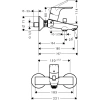 смеситель для ванны hansgrohe focus e2 31940000 + 26275000