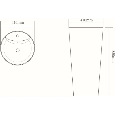 раковина напольная 41x41 см santiline sl-4007