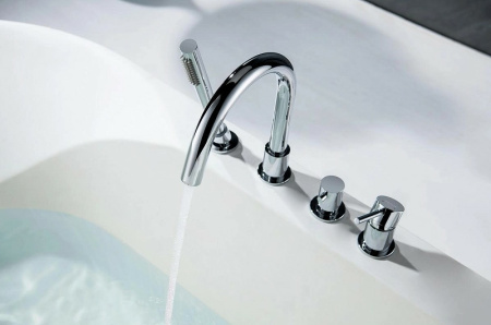 смеситель aquatek европа aq1348cr на борт ванны, хром