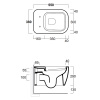 simas henges унитаз подвесной 38х55см.,безободковый, цвет: tela matt