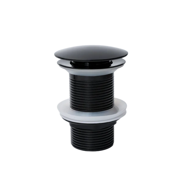 Донный клапан GID Minucia G-54BL для раковины, без перелива, глянцевый черный