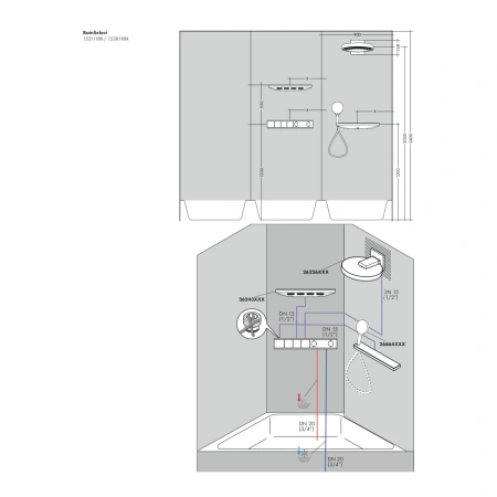 термостат для 3 потребителей hansgrohe rainselect 15381140