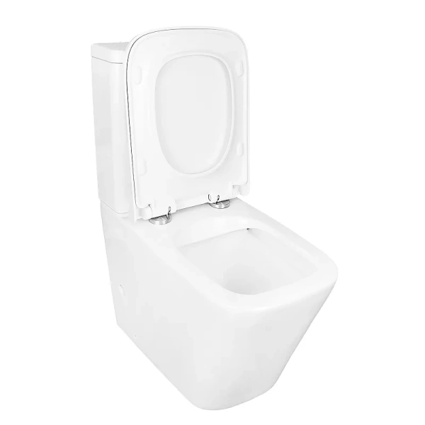 унитаз компакт azario quadro az-2175 uq1 напольный, безободковый, слив "торнадо", с бачком и сиденьем микролифт, 60.5х34х81 см, белый