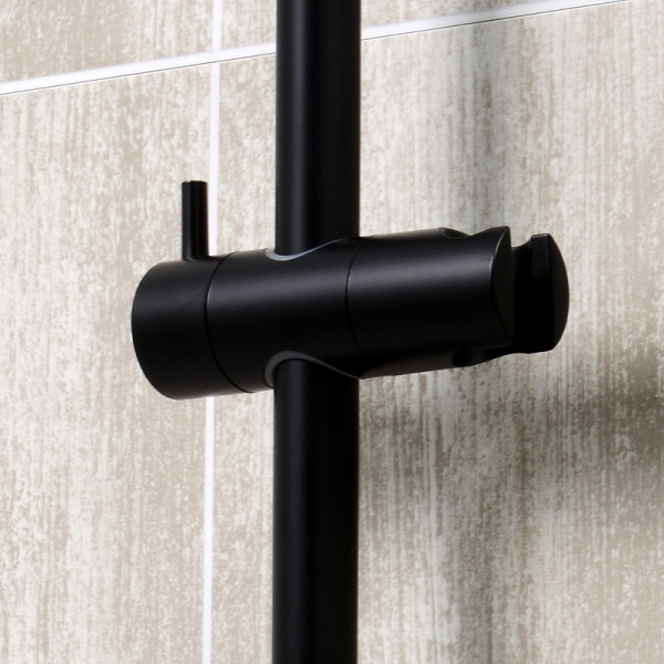 душевая штанга wasserkraft a076 цвет черный матовый / хром