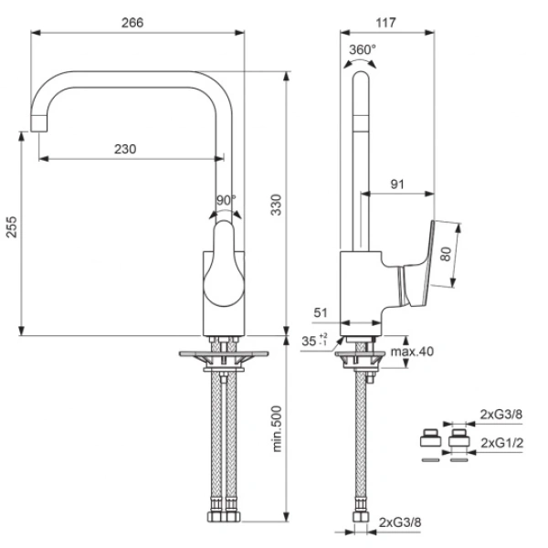 смеситель для кухонной мойки vidima флоу ba225aa