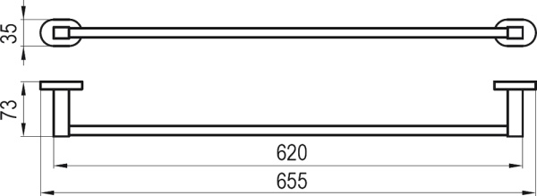 Полотенцедержатель 66 см Ravak Chrome CR 310.00 X07P192 хром