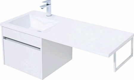 тумба с раковиной aquanet токио 110 l 239208 подвесная белая