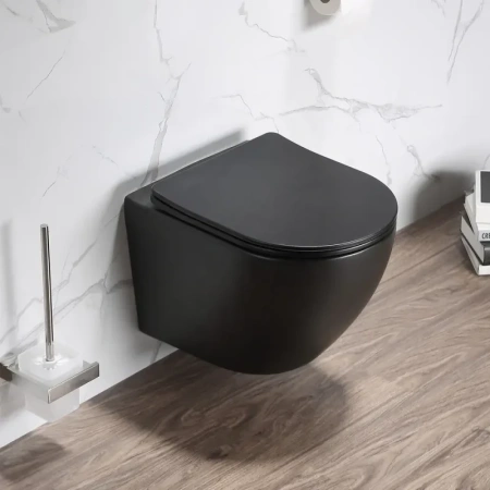 унитаз cerutti spa ticino aria mb ct8918 подвесной, с сиденьем микролифт, черный матовый