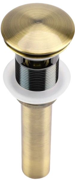 донный клапан bauedge bau bx0004 для раковины, без перелива, бронза