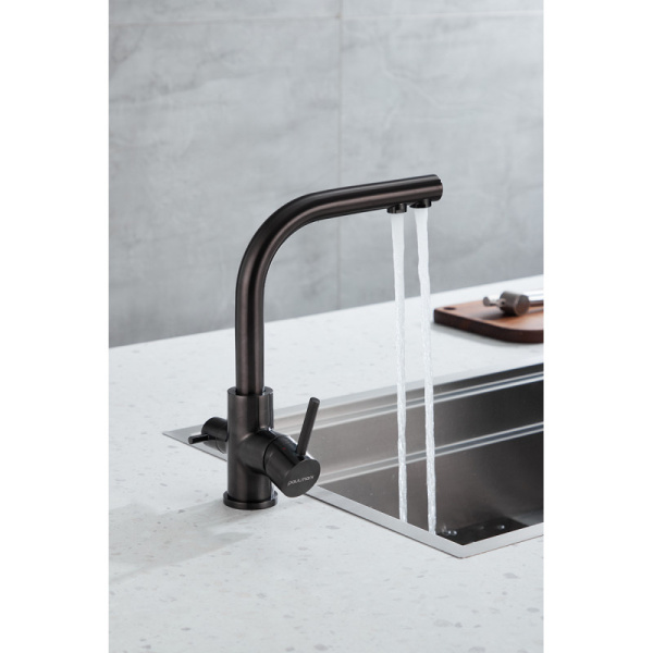 смеситель для кухни с фильтром paulmark essen es213011-gm + h851p00