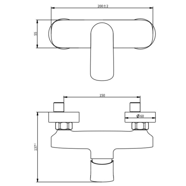 смеситель для душа savol sk-h7403
