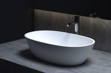 накладная раковина в ванную salini callista 1101106m из искусственного камня