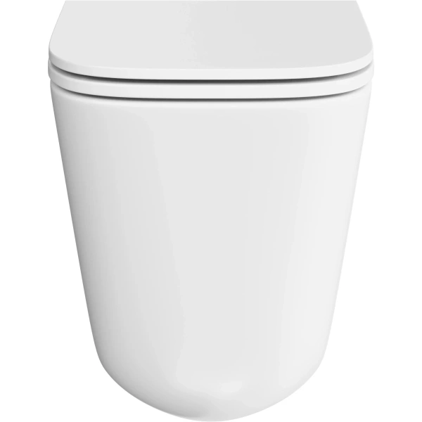 унитаз подвесной kerama marazzi cubo cu.t.wc.02 безободковый, торнадо, с сиденьем микролифт, белый глянец