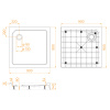 душевой поддон квадратный rgw smc-c-088 белый 900x900