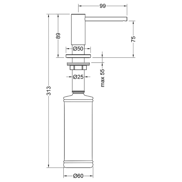 дозатор для моющего средства timo saona 13139/18 черное золото