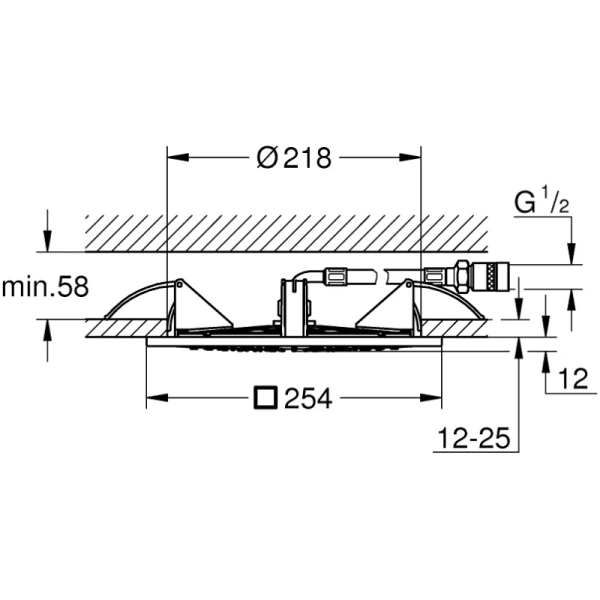 кронштейн 100 мм hansgrohe 27467000