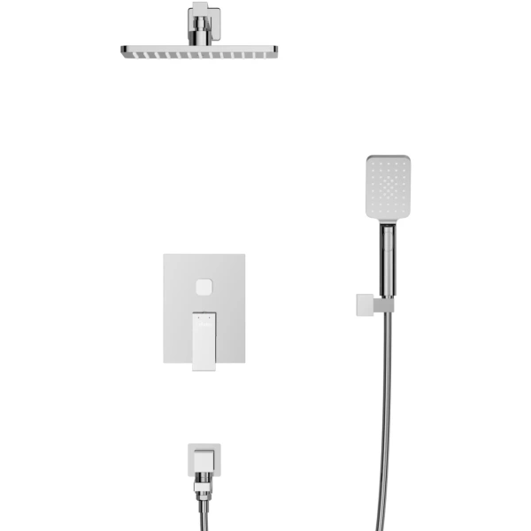 душевой комплект cezares slider slider-vdset-01 270x200 мм, со смесителем, хром