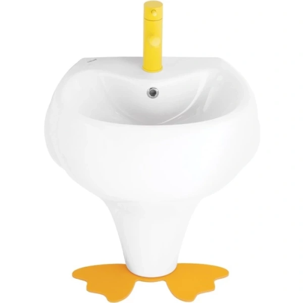 раковина creavit ducky dc052-00cb00e-0000 напольная, детская, 52.3x39.5 cм, белый