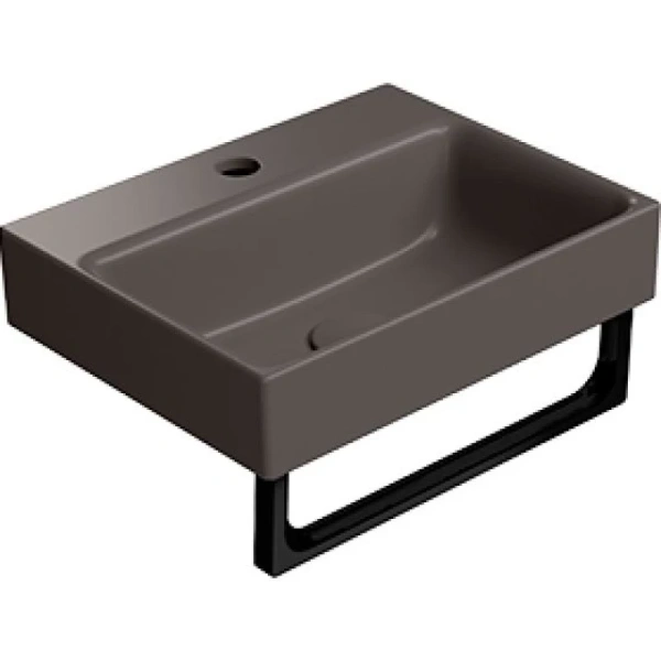 раковина gsi nubes 9684116 подвесная, 40x32 см, коричневый матовый