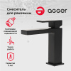 смеситель для раковины agger great a2802144 черный матовый