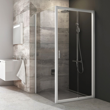 душевая стенка ravak blix blps-100 9bha0100zh профиль белый стекло графит