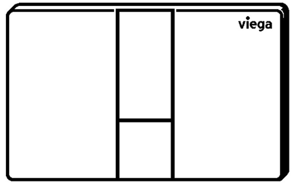 клавиша смыва viega prevista visign for style 24 8614.1 773304 черный насыщенный