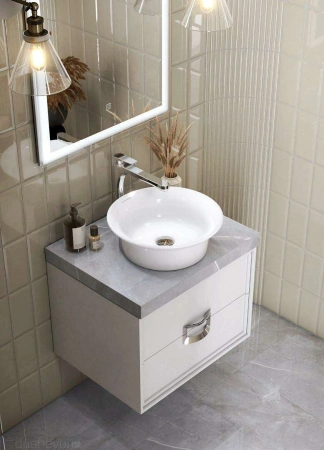 тумба под раковину kerama marazzi canaletto 60 подвесная, белая матовая