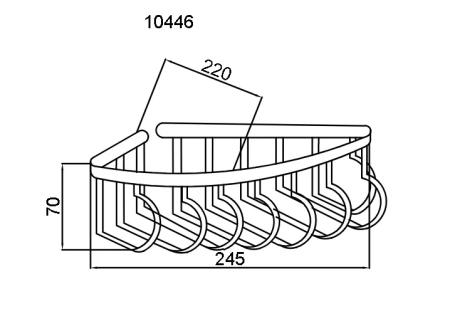 угловая полка boheme brillante 10446 хром