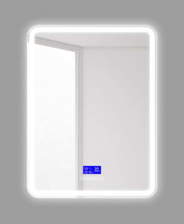 Зеркало BelBagno SPC-MAR-600-800-LED-TCH-RAD с подсветкой с сенсорным выключателем с bluetooth с термометром с радио