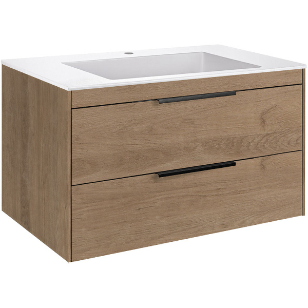 тумба под раковину vincea chiara 2d 80 vmc-2c2800no подвесная n.oak