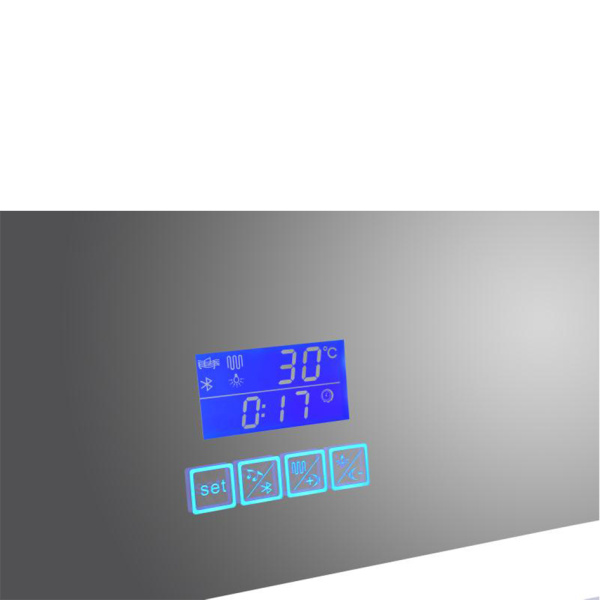 зеркало 80x60 см melana mln-led091b с led-подсветкой, антизапотеванием, часы, косметическое зеркало, bluetooth