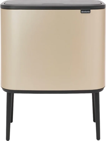 мусорное ведро brabantia bo touch bin 304583 36 л, шампань