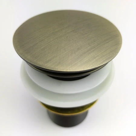 донный клапан teymi solli t140204 для раковины, с переливом, бронза матовый