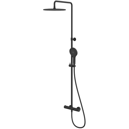 Душевая система Whitecross Y black Y1254TOPBL с термостатом Черный матовый