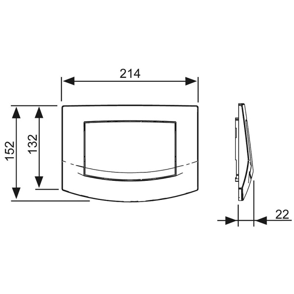 кнопка смыва tece teceambia 9240125 для инсталляции, матовый хром