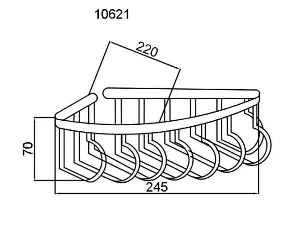 Угловая полка Boheme Medici 10621 Бронза