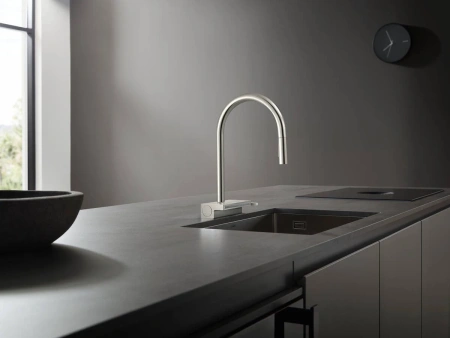 смеситель для кухни hansgrohe aquno select m81 73831670, черный матовый