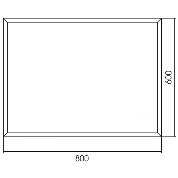 зеркало abber see ag6110scl-0.8 с подсветкой, бесконтактный выключатель, диммер, черный