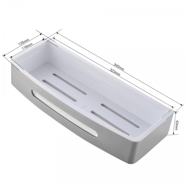 Полка корзина Art&Max AM-T-2702-S Хром Белый